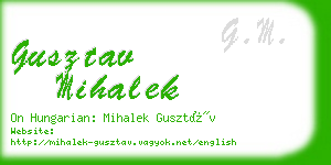 gusztav mihalek business card